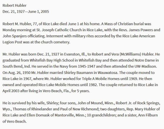 Hubler Obit